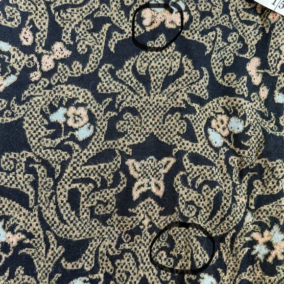 Peruvian Connection Filigree Pima Cotton Fitted Sheath Sweater Dress Size Small - Picture 6 of 6